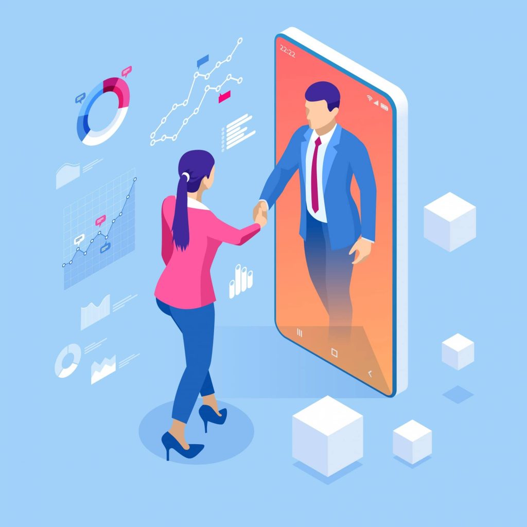 Bilde av en illustrasjon av google profil avtale