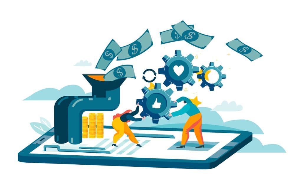 Bilde av en illustrasjon av ads pengebruk