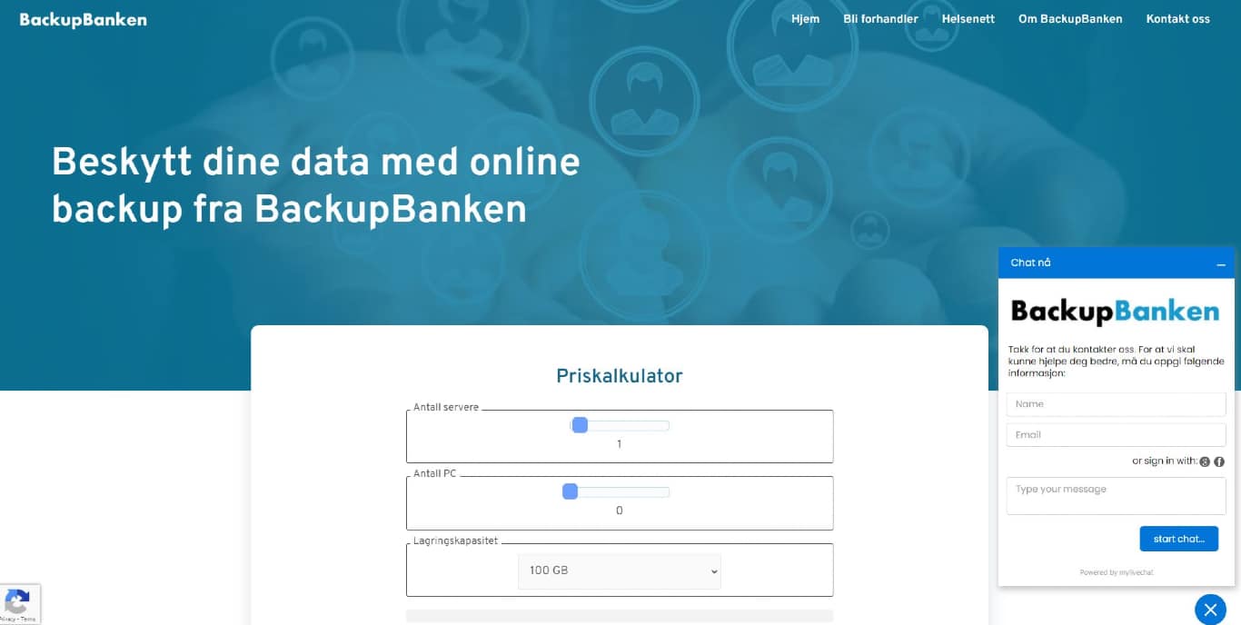 Bilde av backupbanken