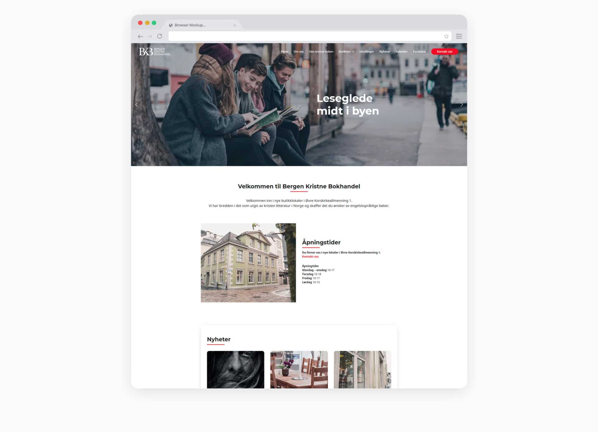 Screenshot av Nettsiden