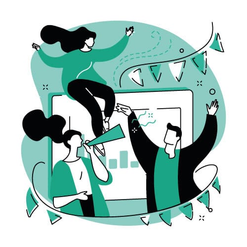 Bilde av en illustrasjon av feiring