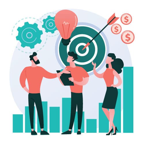 Bilde av en illustrasjon av markedsføring